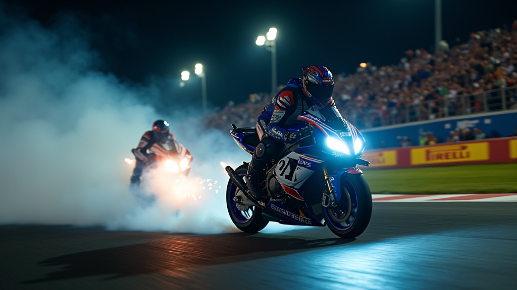 Vue aérienne du circuit Bugatti du Mans lors des 24 Heures Motos