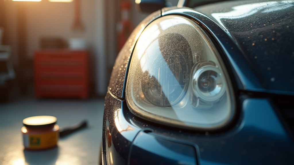 Phares de voiture ternis nécessitant un nettoyage