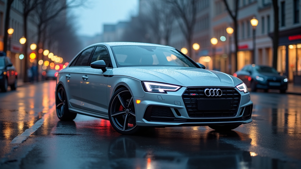 Audi A4 Avant break familial sur route de montagne