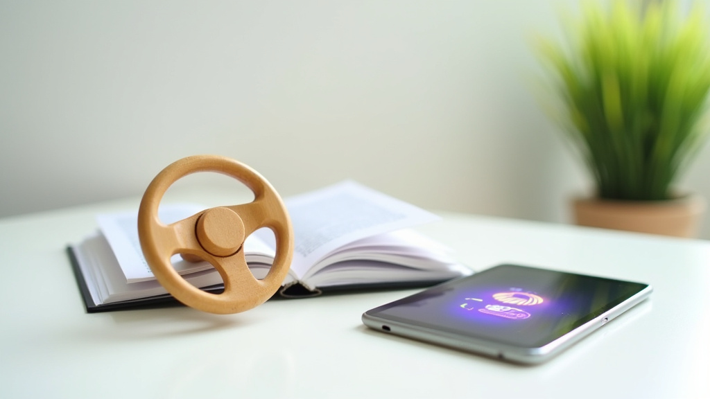 Écran de tablette montrant un test du code de la route en format vidéo immersif