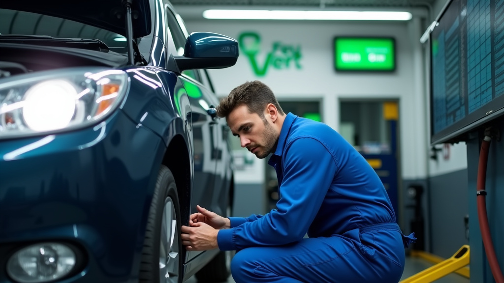 Session de formation technique dans un atelier Feu Vert