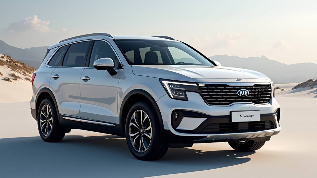 Intérieur spacieux du Kia Sorento avec sièges en cuir et troisième rangée déployée