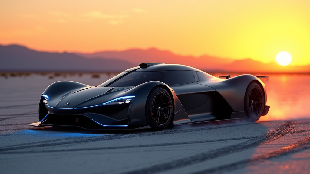 SSC Tuatara sur une piste de test automobile