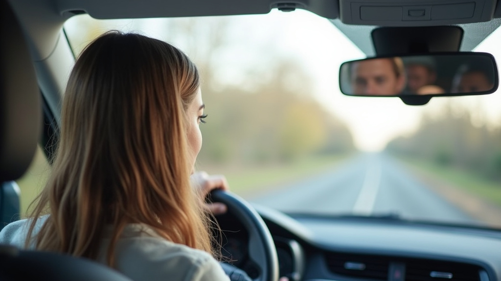 Moniteur d'auto-école enseignant à un élève dans une voiture