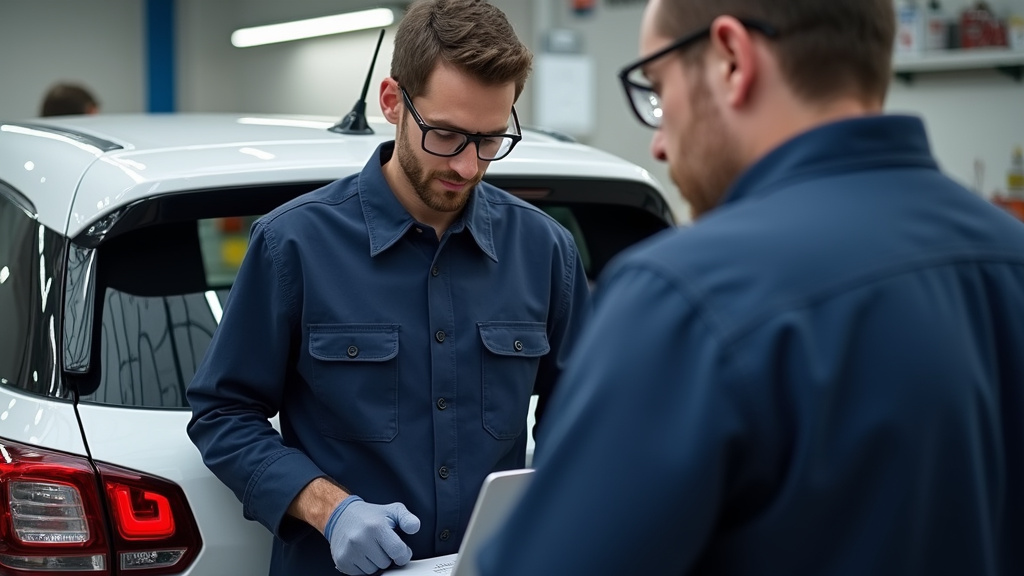 Mécanicien Peugeot travaillant dans un atelier moderne en 2026