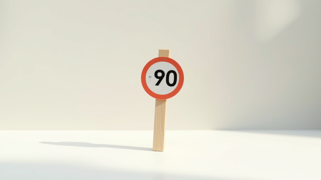 Intersection de routes avec différents panneaux de limitation de vitesse