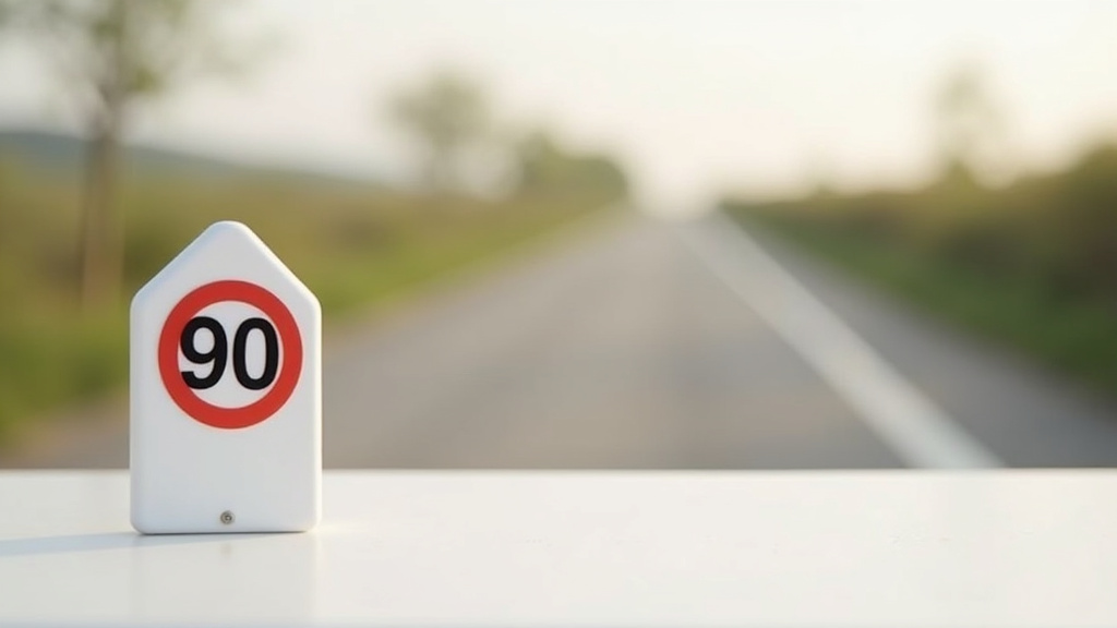 Carte de France montrant les départements avec des limitations à 90 km/h