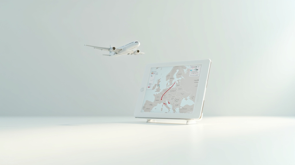 Carte de suivi de vol en temps réel avec trajectoire d'un avion Transavia