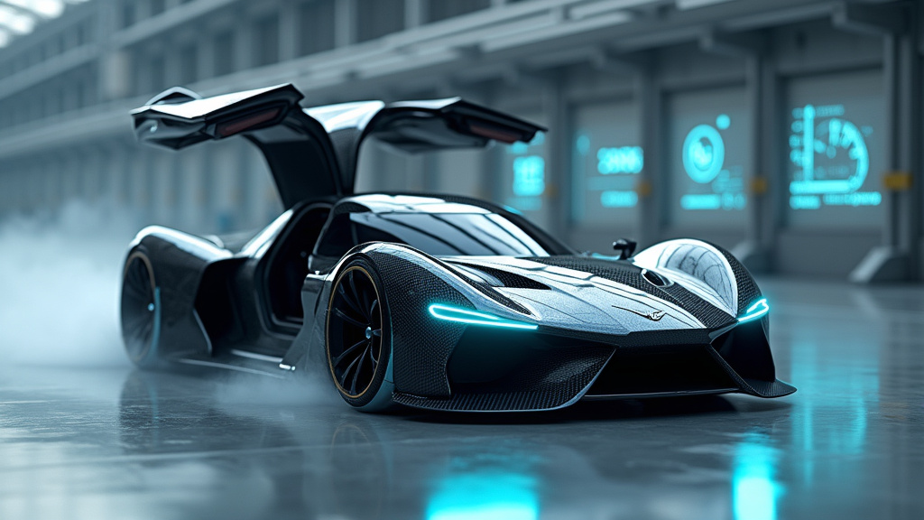 Vue d'ensemble d'hypercars de pointe sur une piste de course