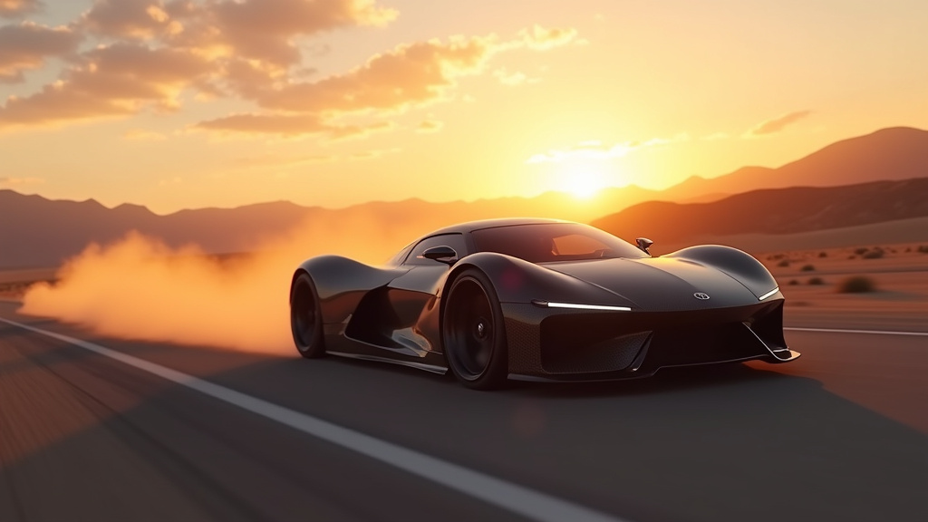 Vue aérienne des hypercars les plus rapides alignés